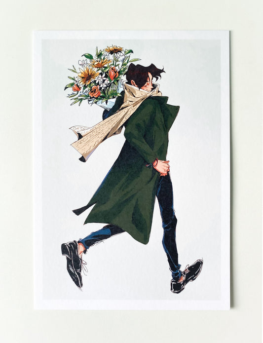 「Sunflowers in Autumn」A5 Print