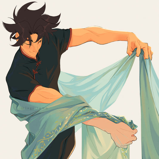 「Cut from the Same Cloth 」Gold Foil Square Print