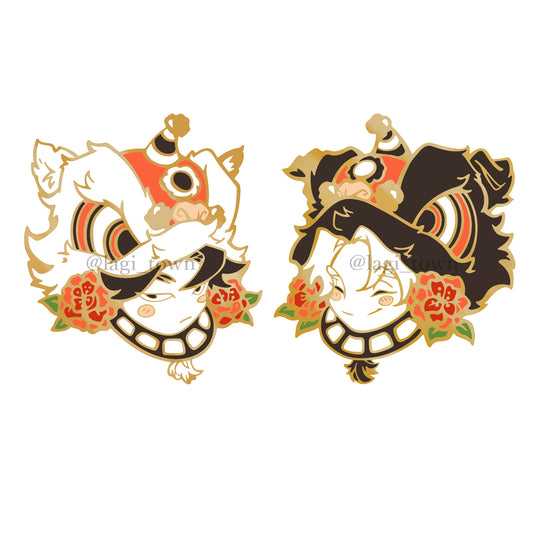「Two Heads are Better than One」Enamel Pins
