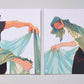 「Cut from the Same Cloth 」Gold Foil Square Print